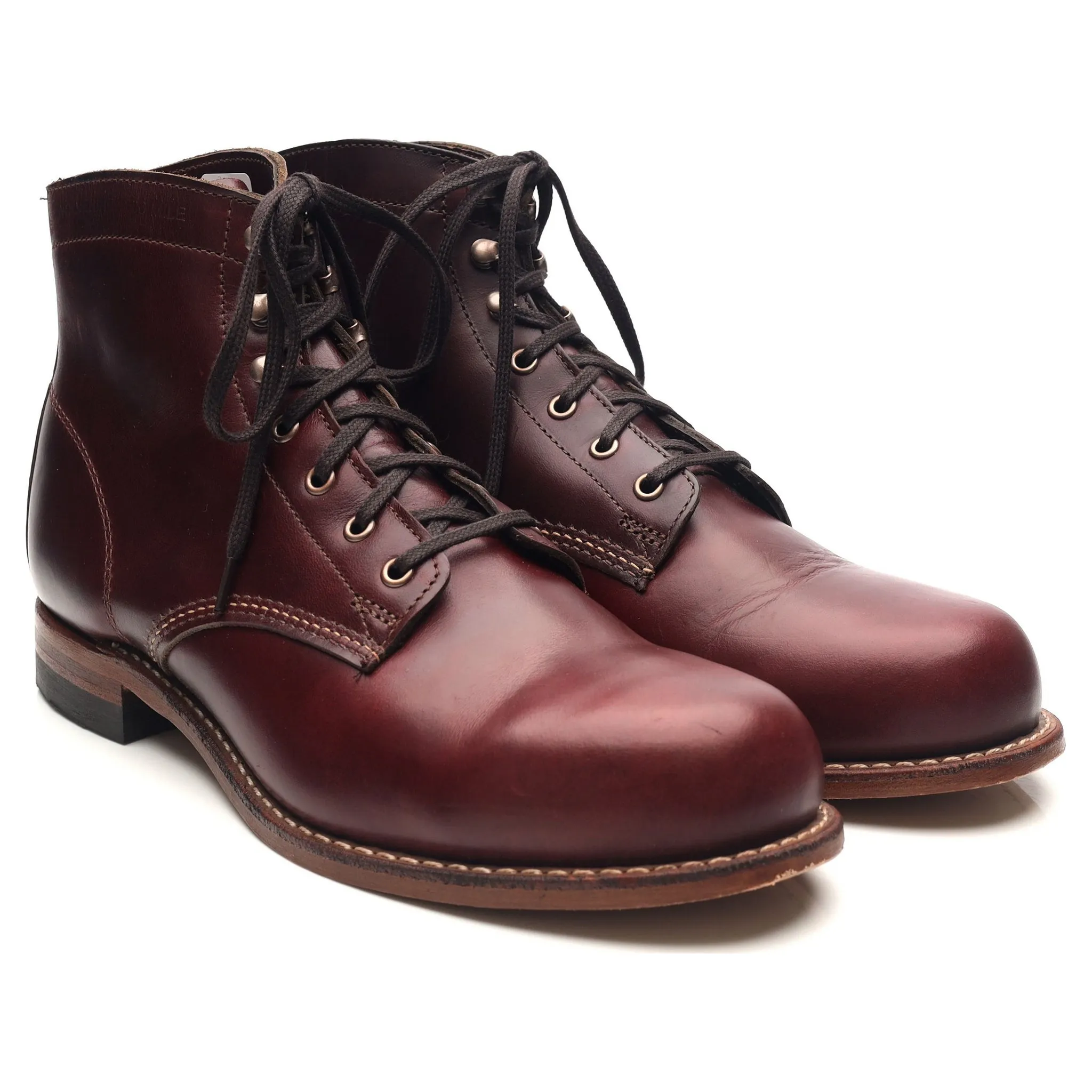 1000 Mile 'Evans' Burgundy Leather Boots UK 9.5 US 10.5