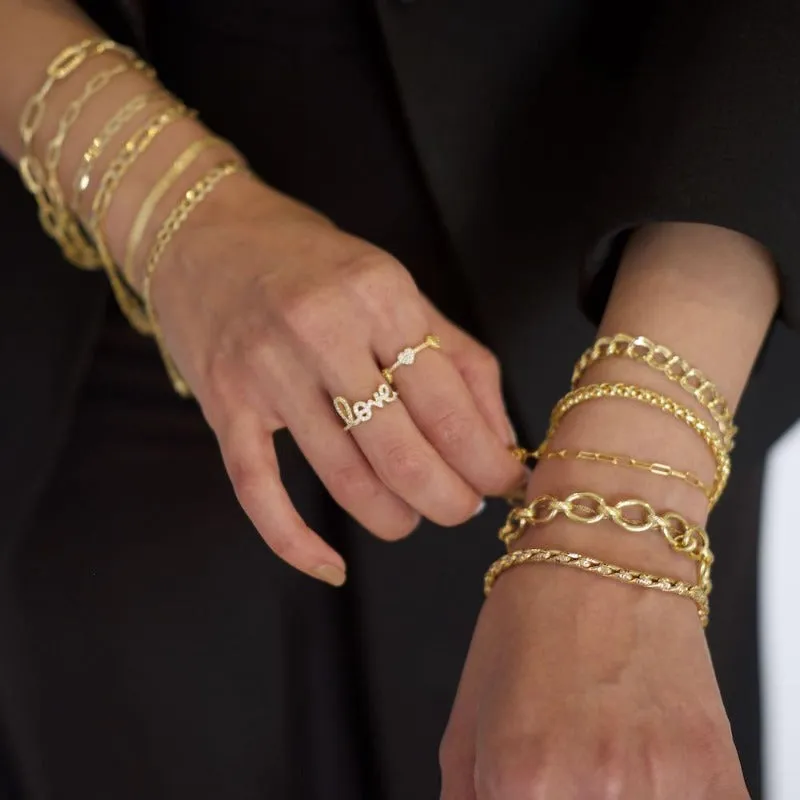 10K Gold Circle Link Bracelet