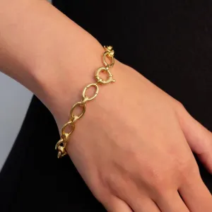 10K Gold Circle Link Bracelet
