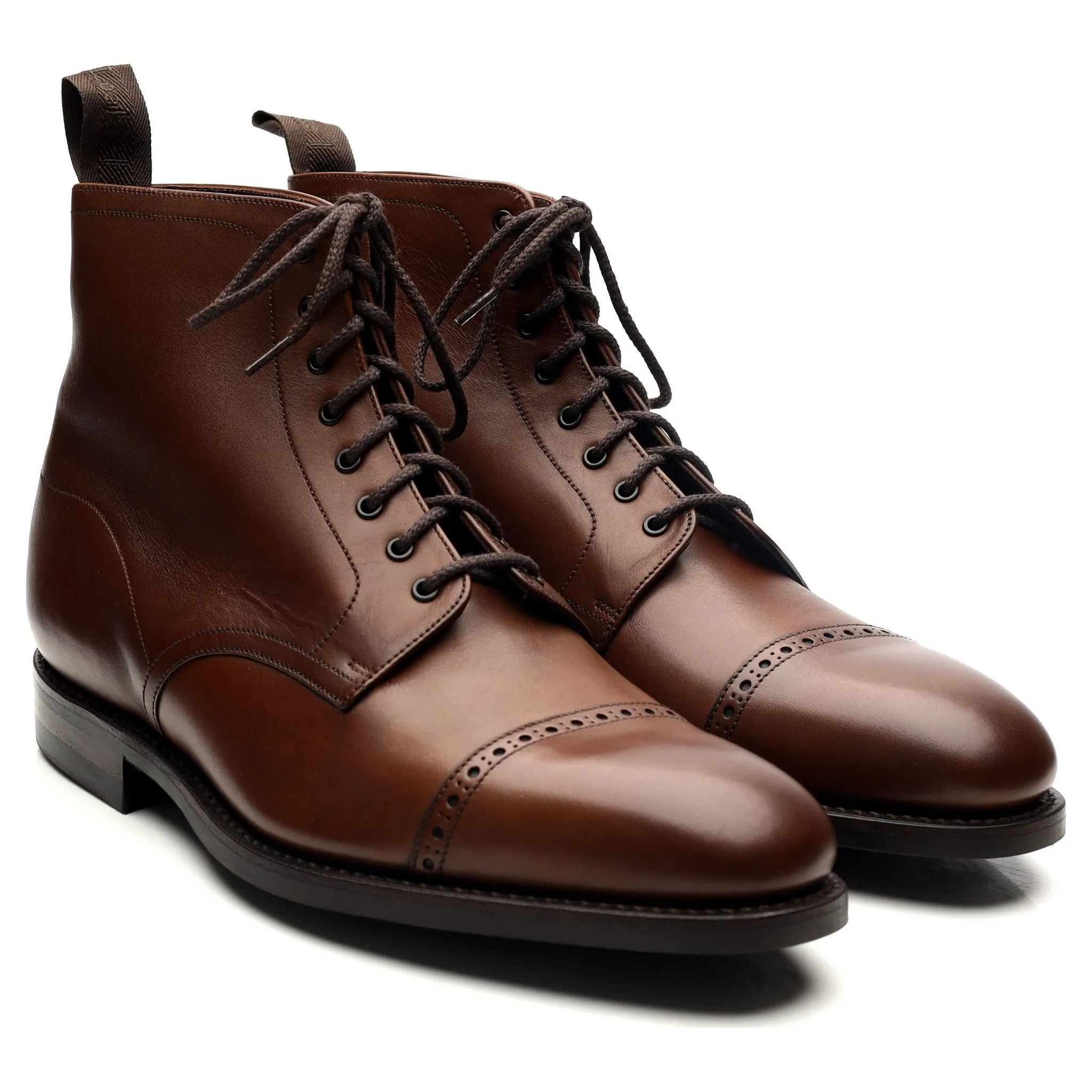1880 'Hyde' Brown Leather Boots UK 9 F