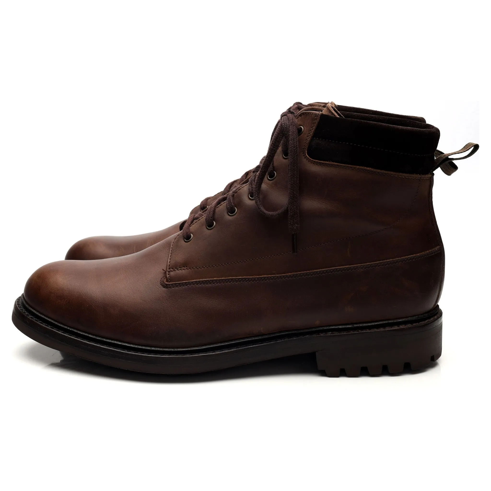 1880 'Kirkby' Brown Leather Boots UK 10 G