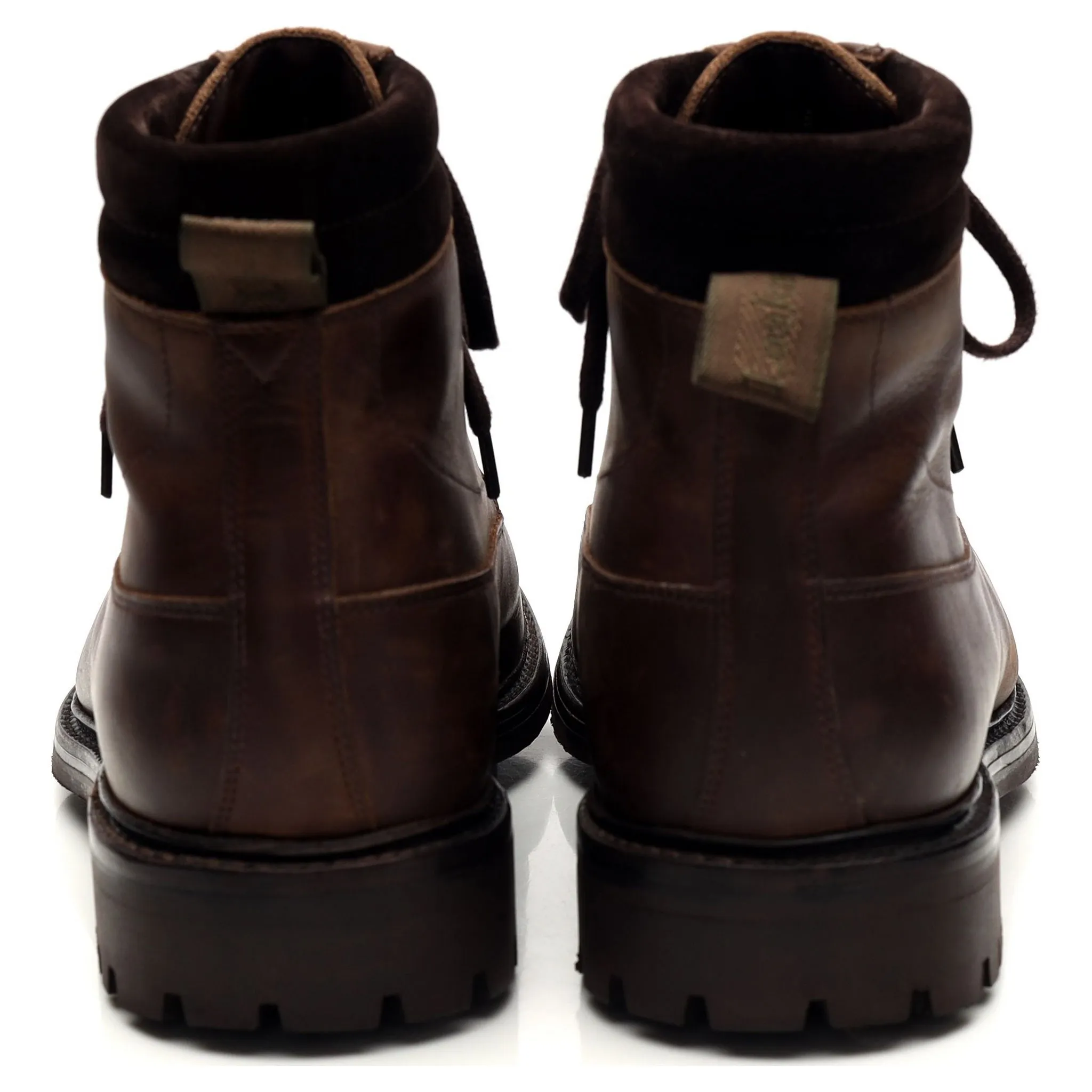 1880 'Kirkby' Brown Leather Boots UK 10 G