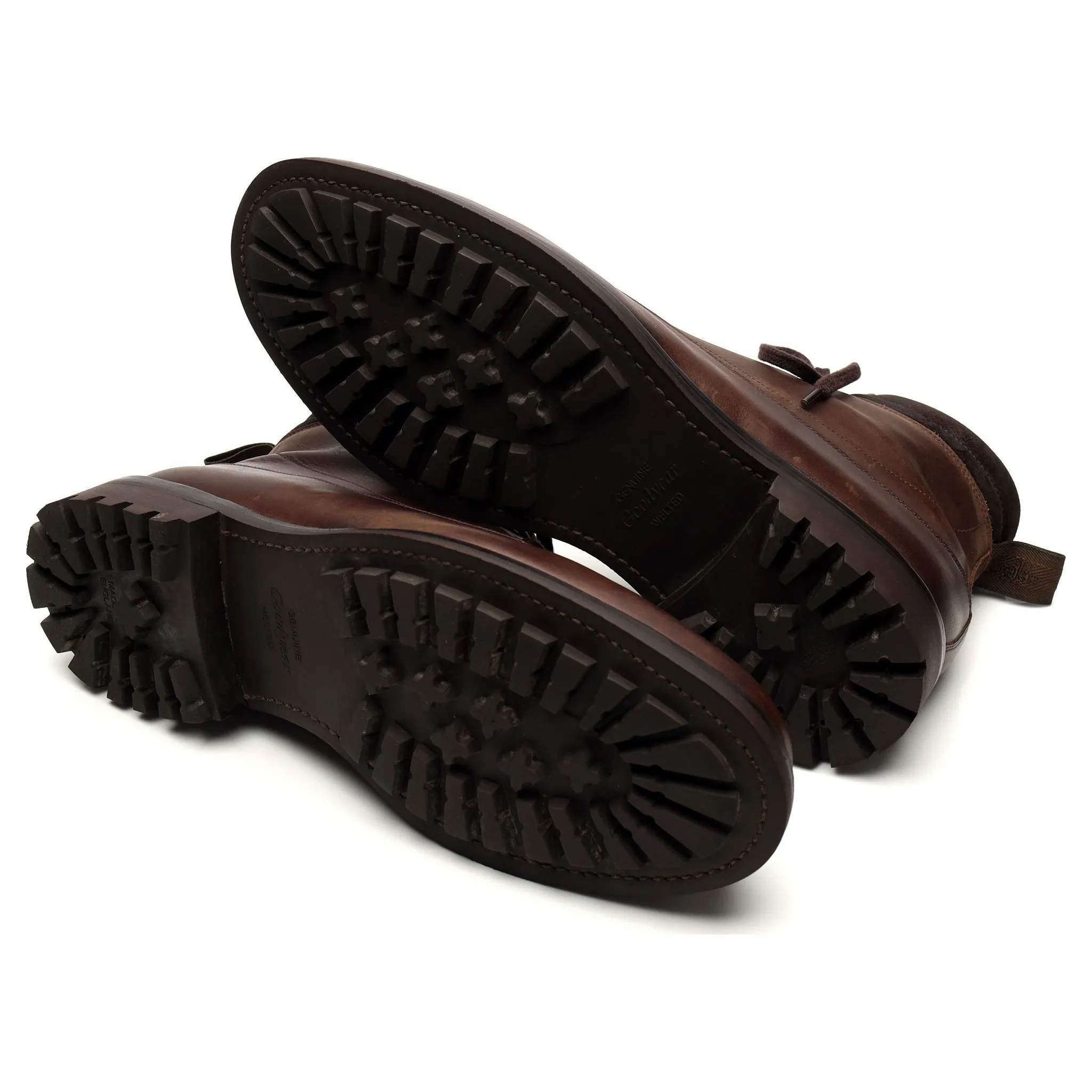 1880 'Kirkby' Brown Leather Boots UK 10 G