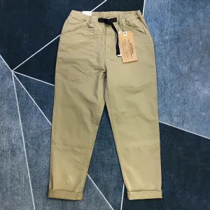 American Retro Woven Cargo Tapered Pants - Men's Fashion Pure Cotton Washed Elastic Waist Loose Street Casual Trouser