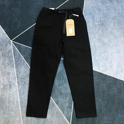 American Retro Woven Cargo Tapered Pants - Men's Fashion Pure Cotton Washed Elastic Waist Loose Street Casual Trouser