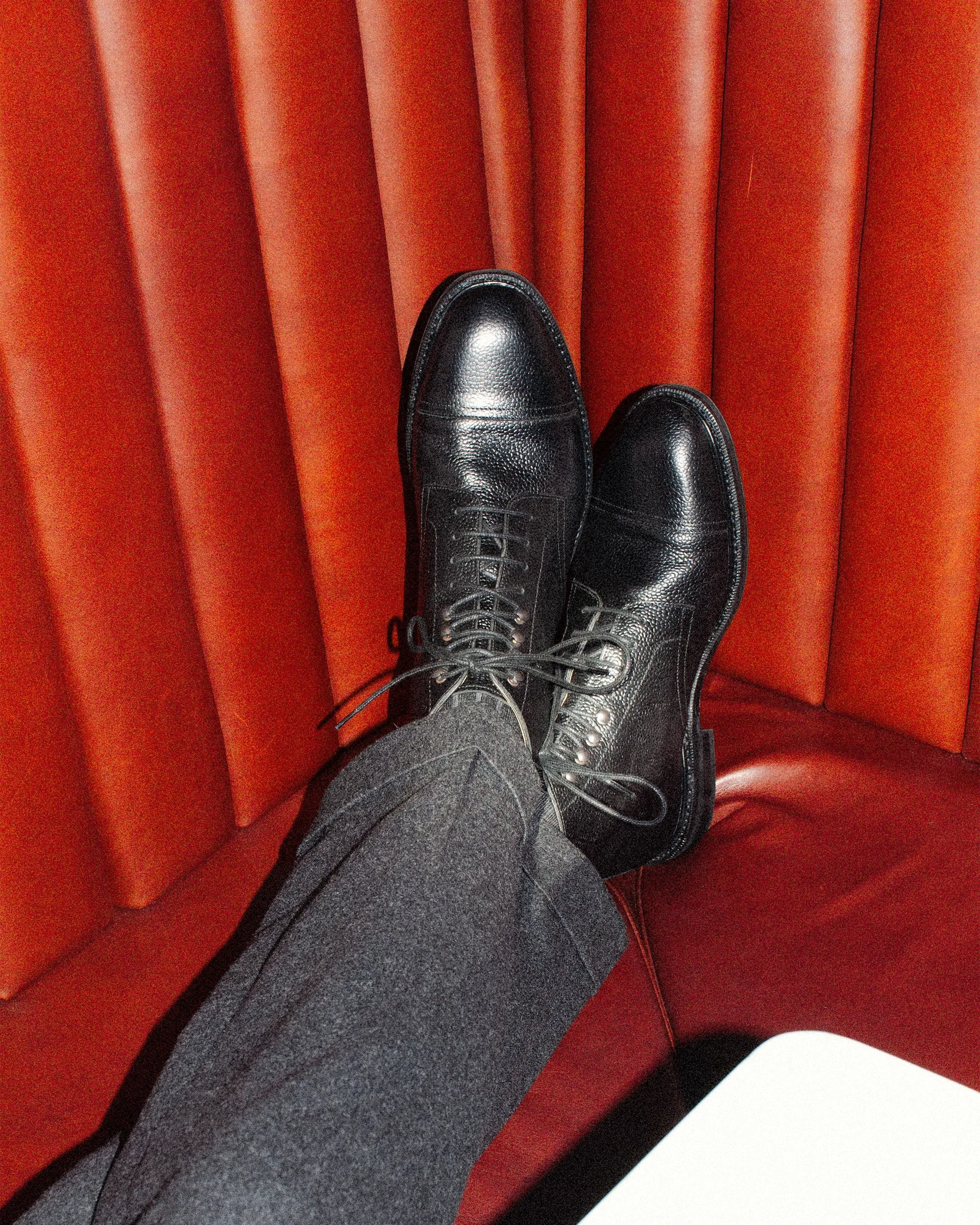 Asinki - Black Milled Leather Lace-up Boots