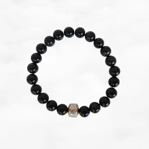 Auspicious Beaded Obsidian Bracelet