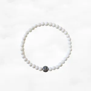 Auspicious Beaded Tridacna Bracelet 4mm