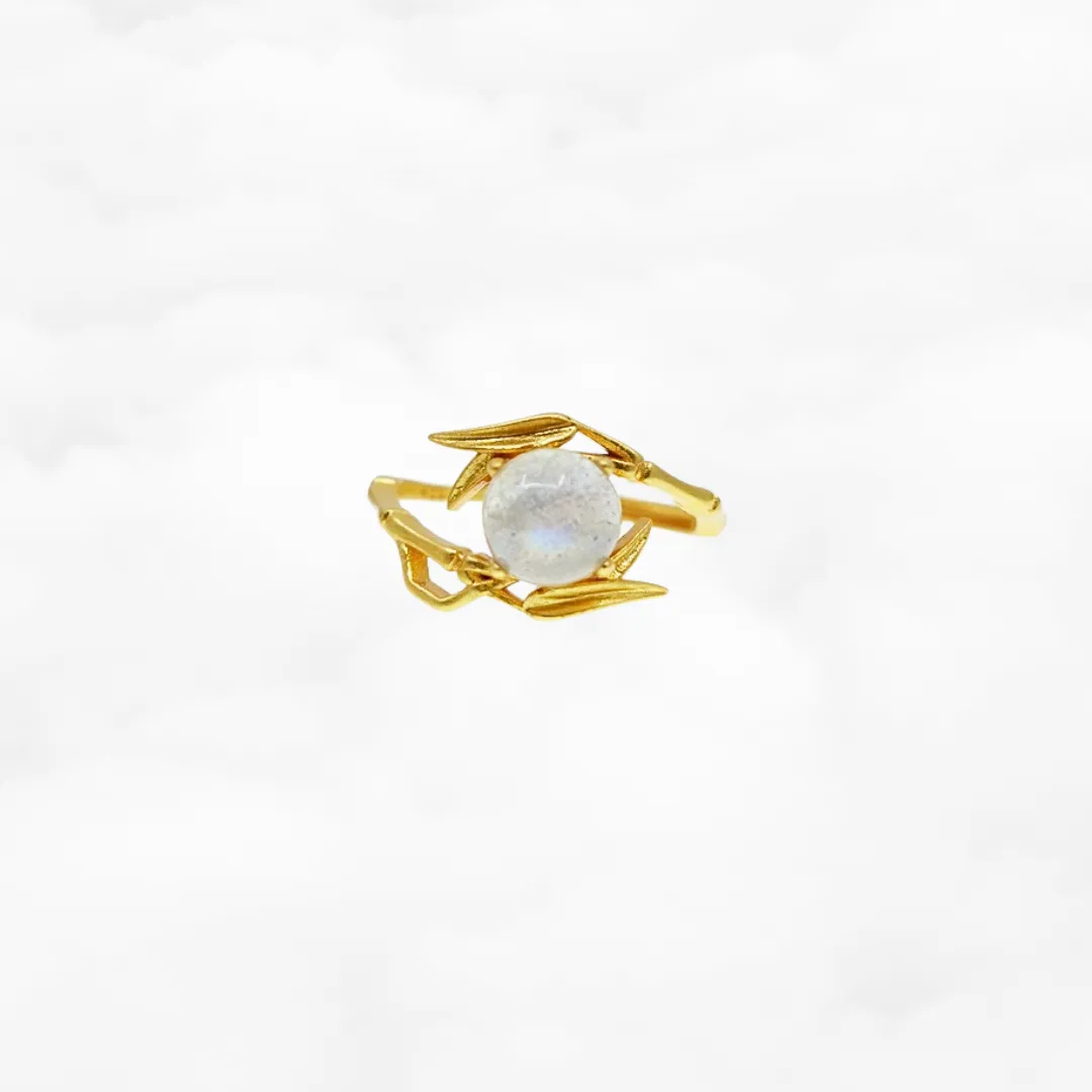 Bamboo Labradorite Ring