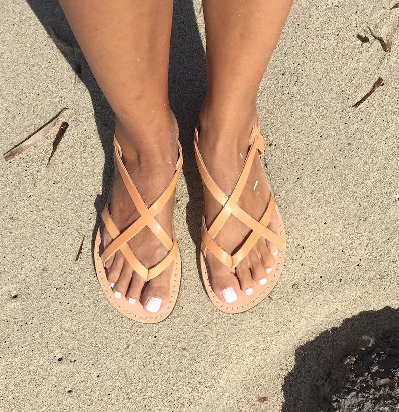 Beach ancle strap vibram sole sandals