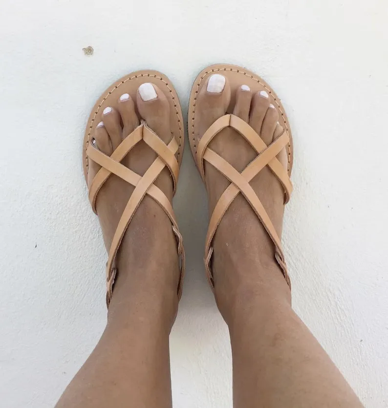 Beach ancle strap vibram sole sandals
