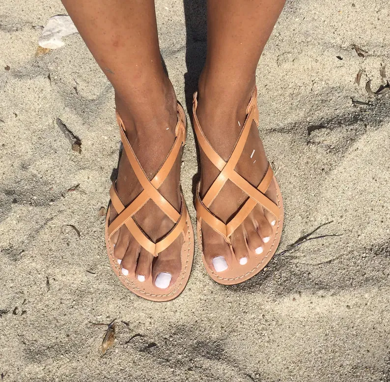 Beach ancle strap vibram sole sandals