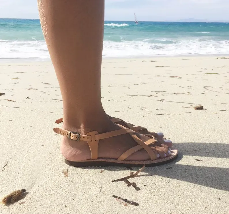 Beach ancle strap vibram sole sandals