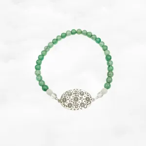 Beaded Aventurine Floral Bracelet