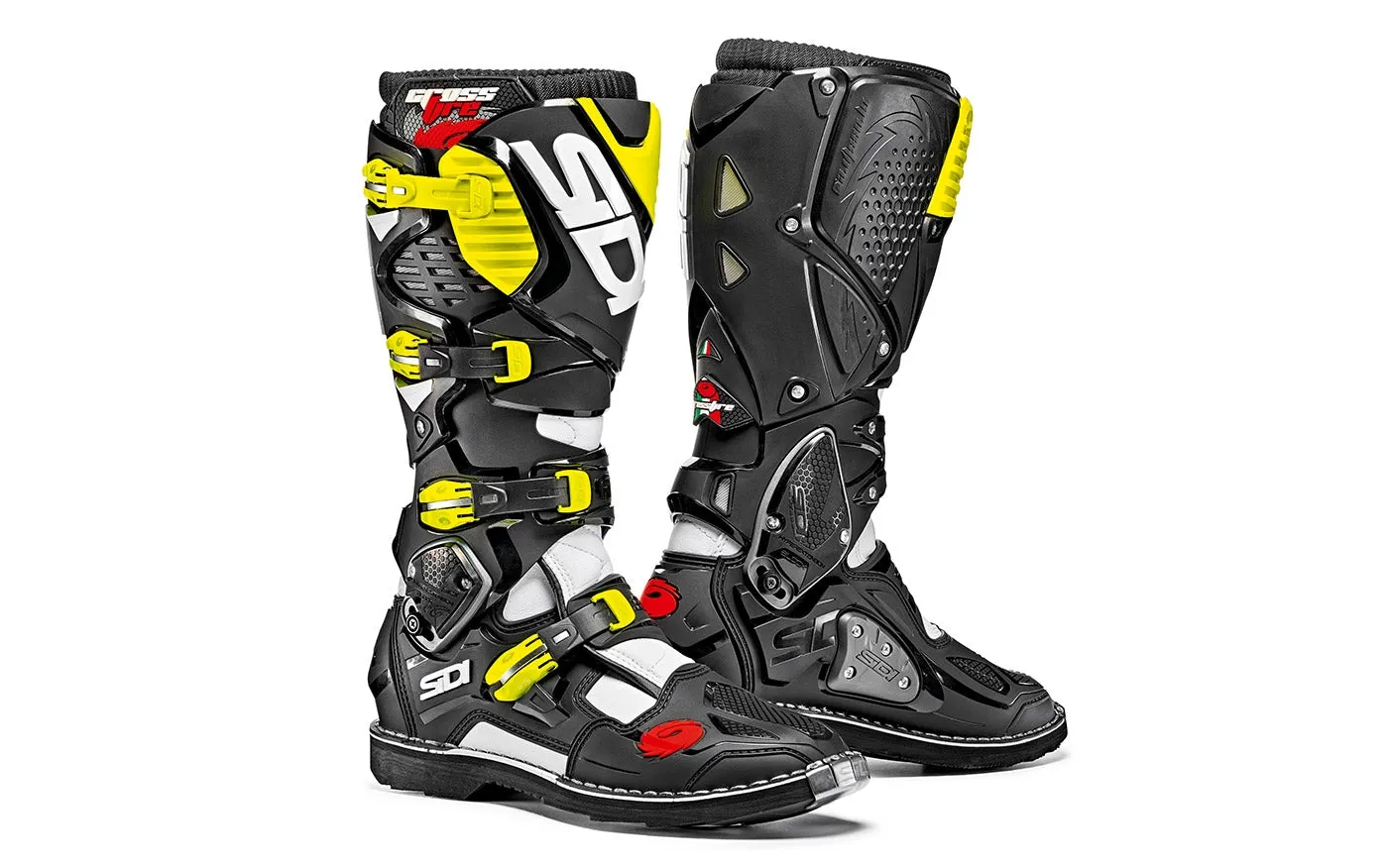 Boots Crossfire 3 White Black Yellow Fluorescent