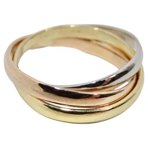 Cartier 1990s Trinity Three Gold Ring