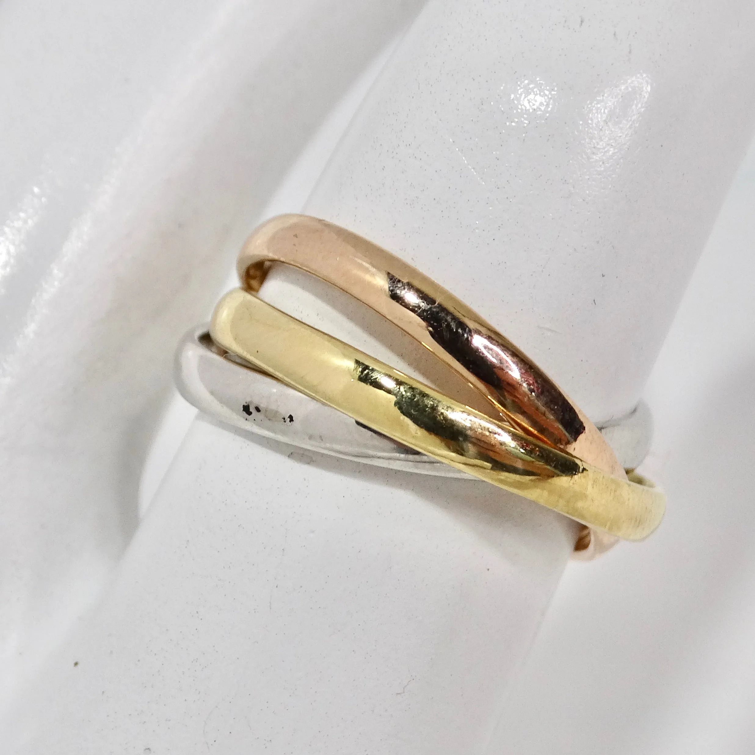Cartier 1990s Trinity Three Gold Ring