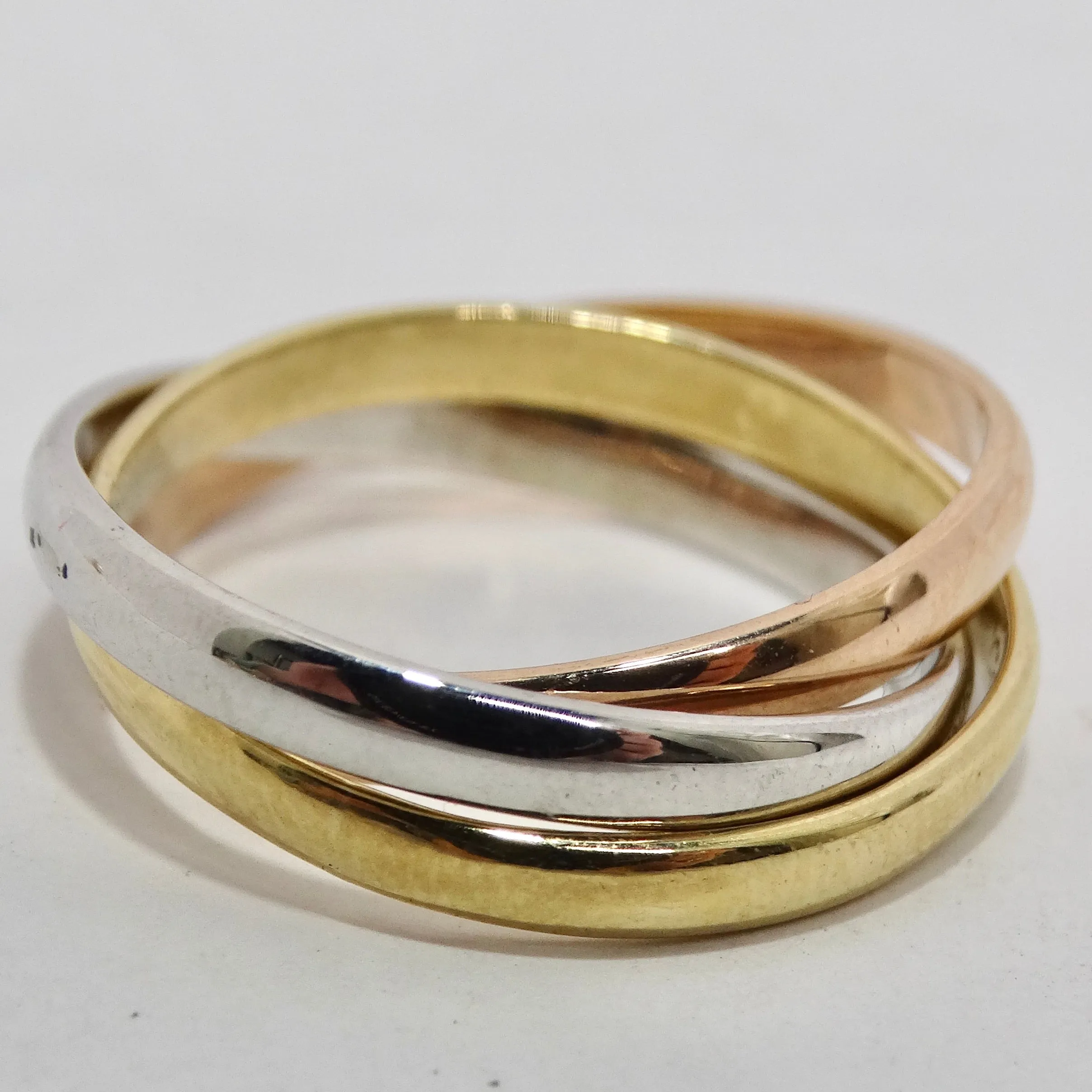 Cartier 1990s Trinity Three Gold Ring