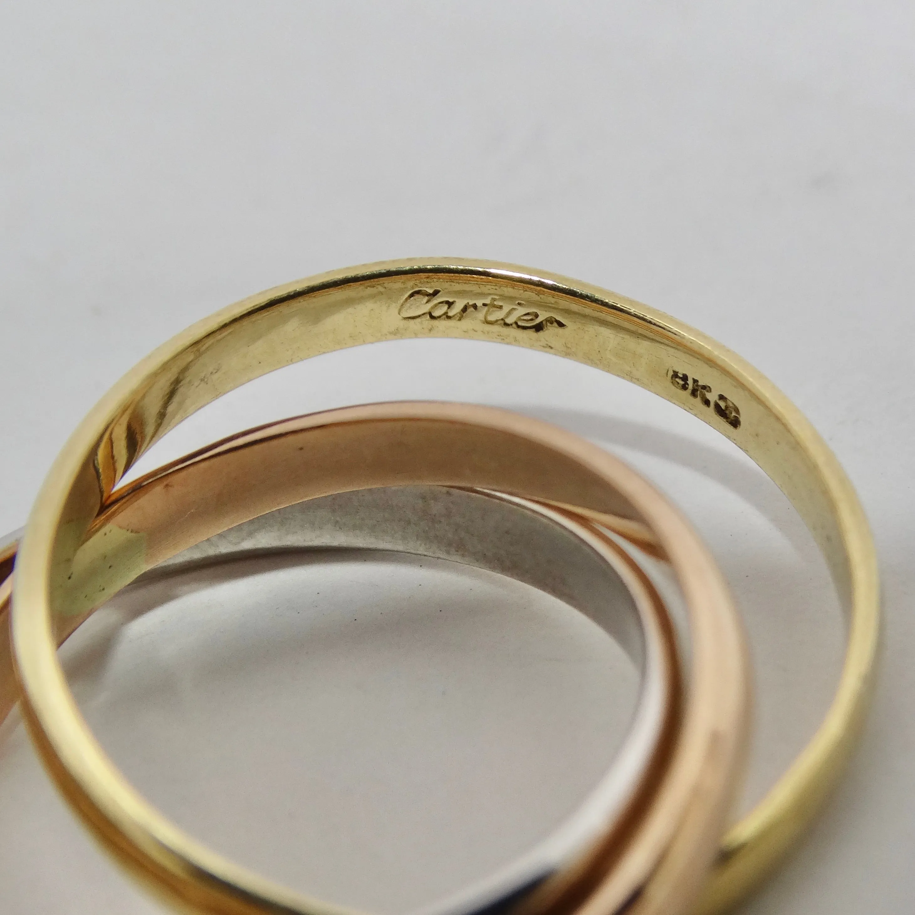 Cartier 1990s Trinity Three Gold Ring