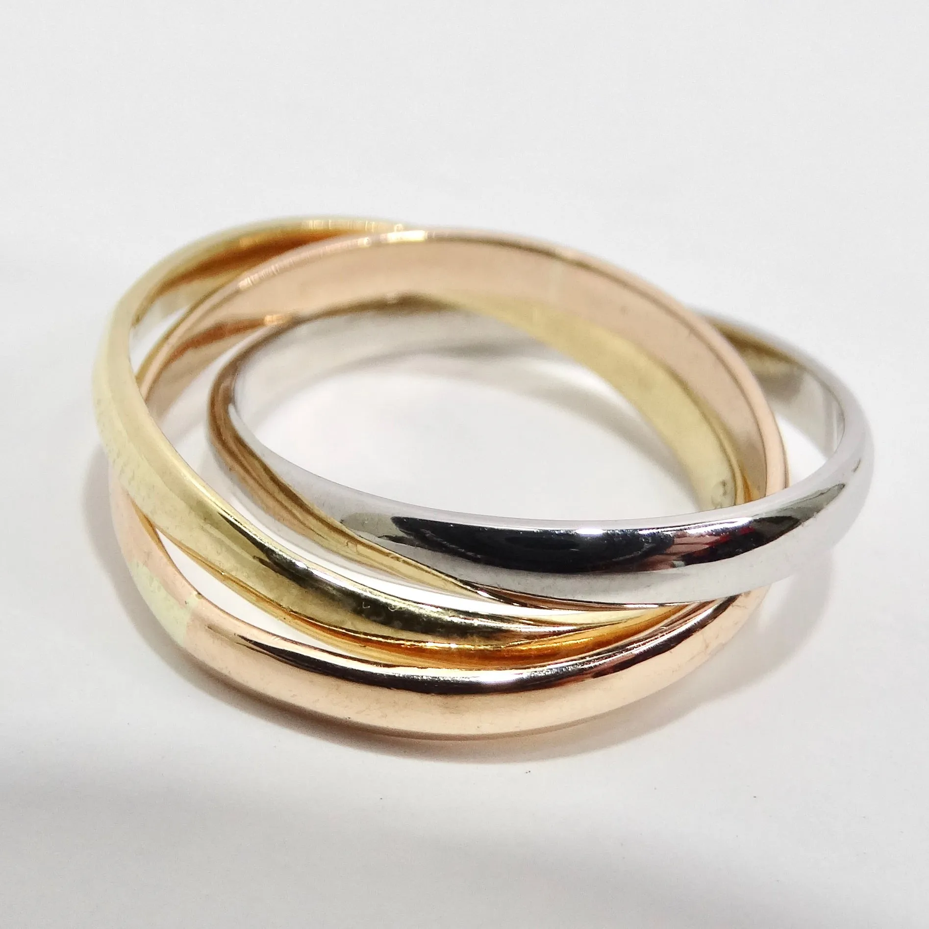 Cartier 1990s Trinity Three Gold Ring