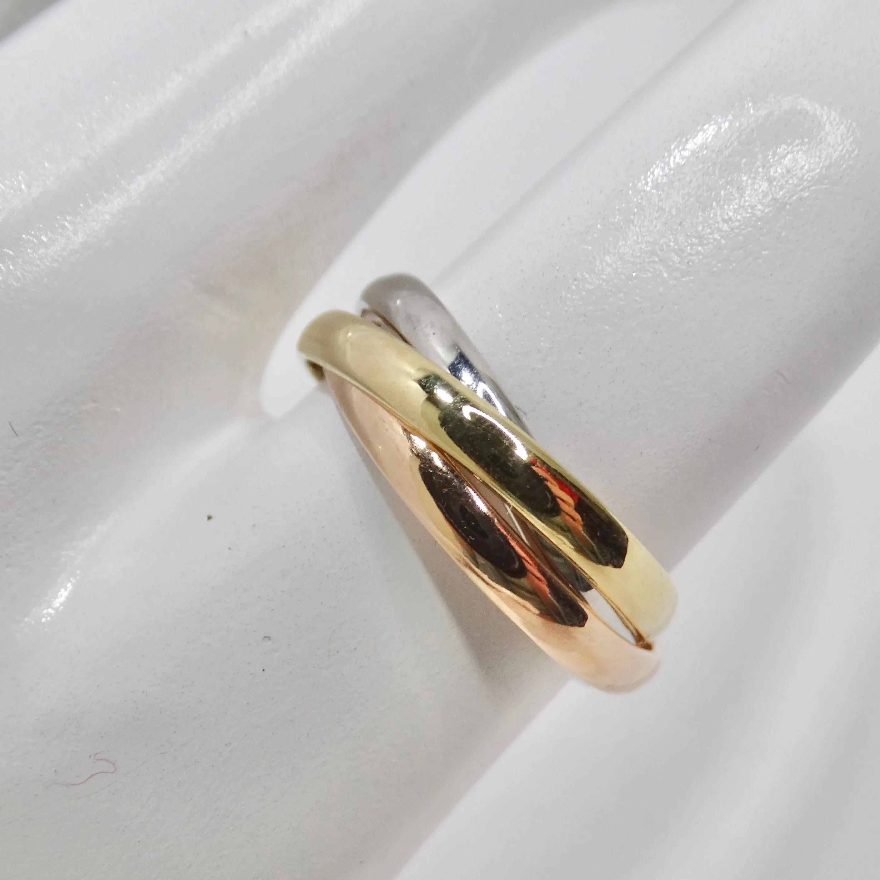 Cartier 1990s Trinity Three Gold Ring