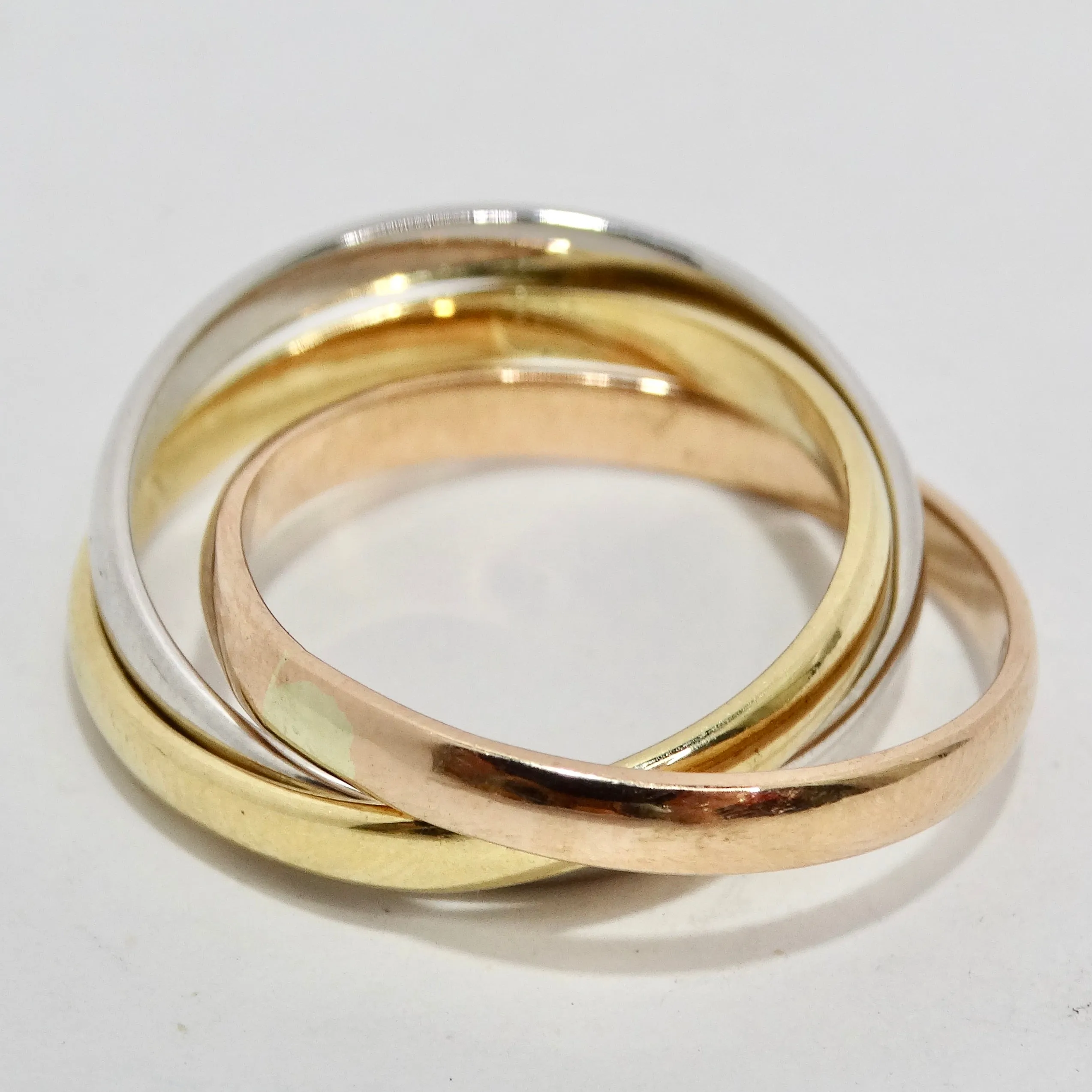 Cartier 1990s Trinity Three Gold Ring