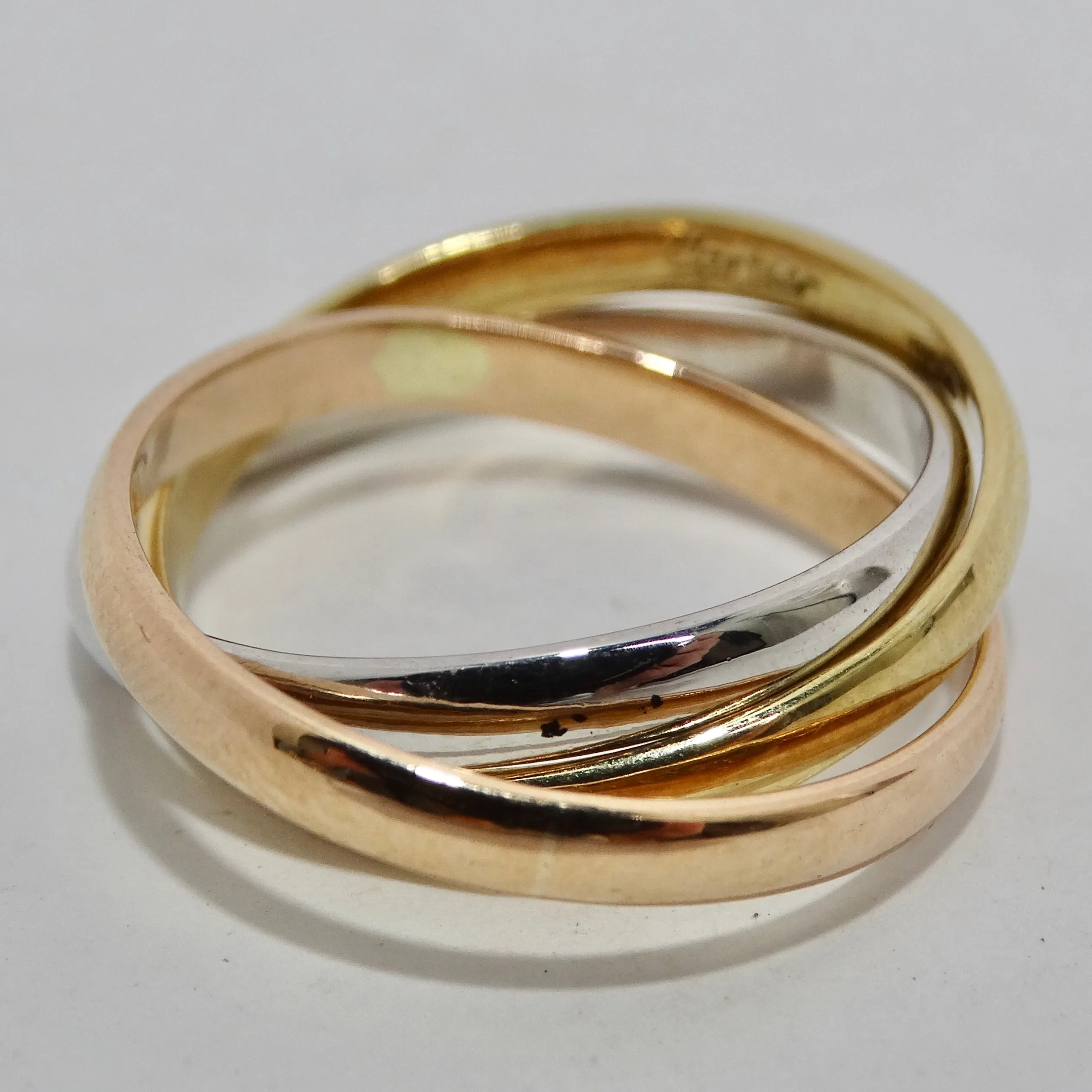 Cartier 1990s Trinity Three Gold Ring