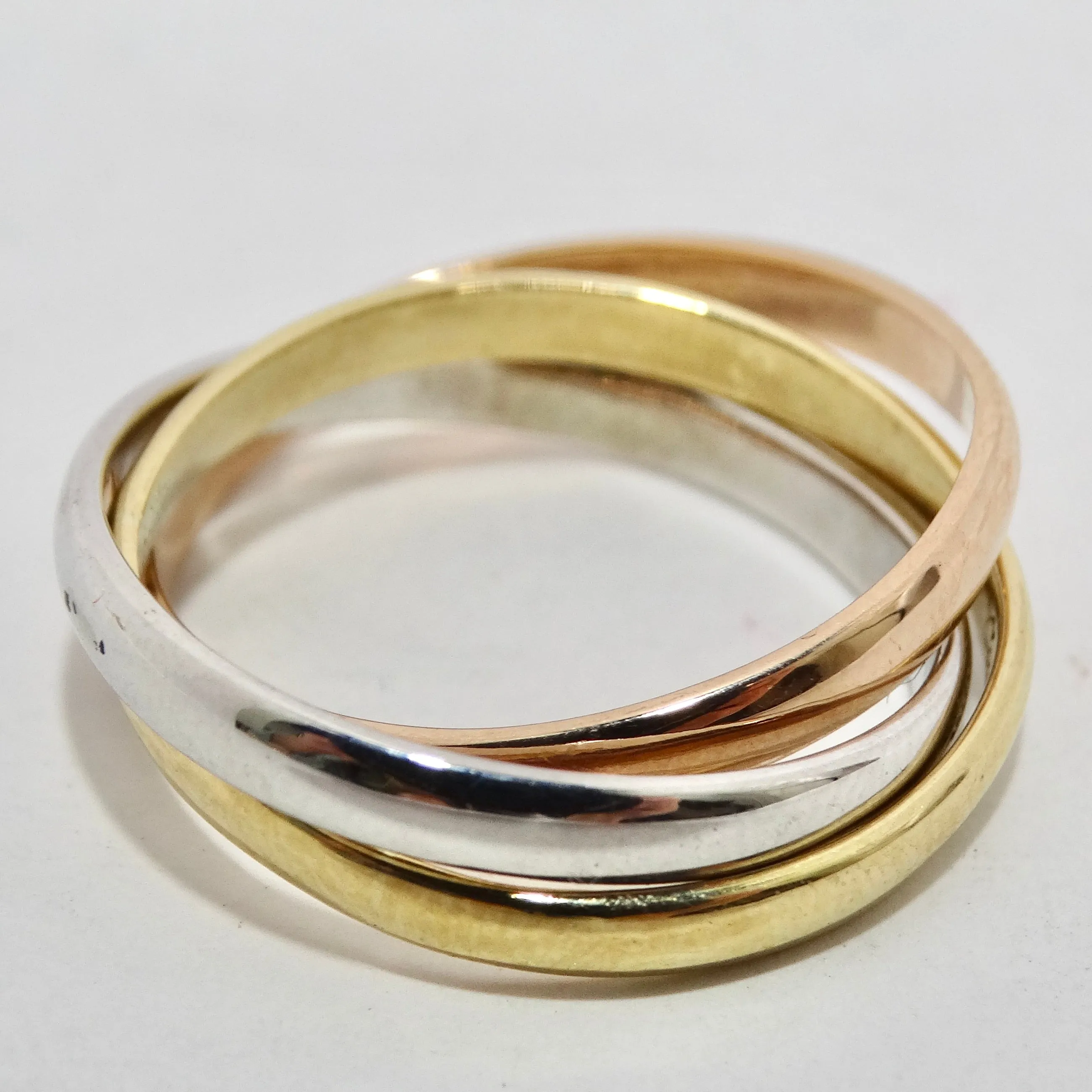 Cartier 1990s Trinity Three Gold Ring