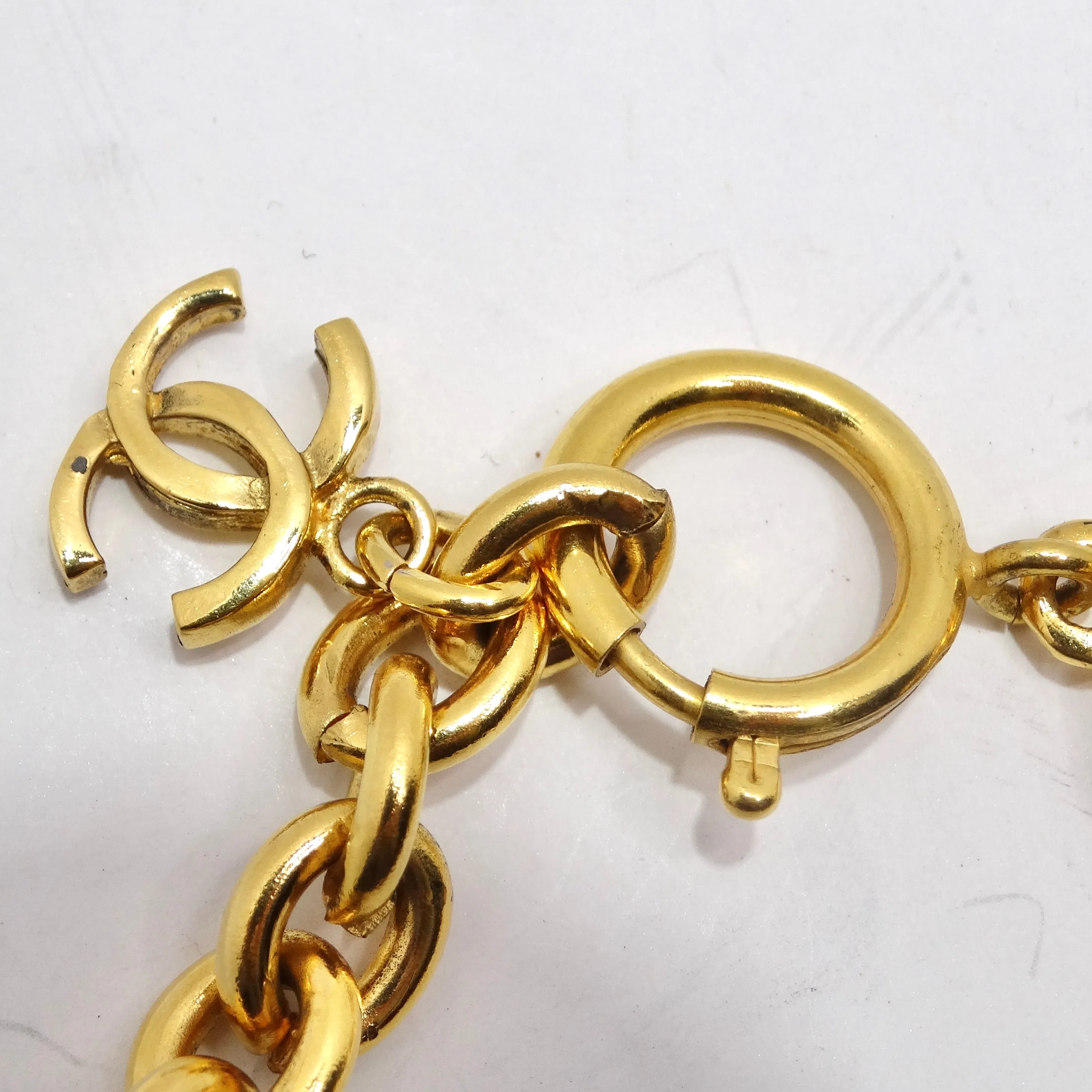Chanel 1980s Logo Medallion Necklace
