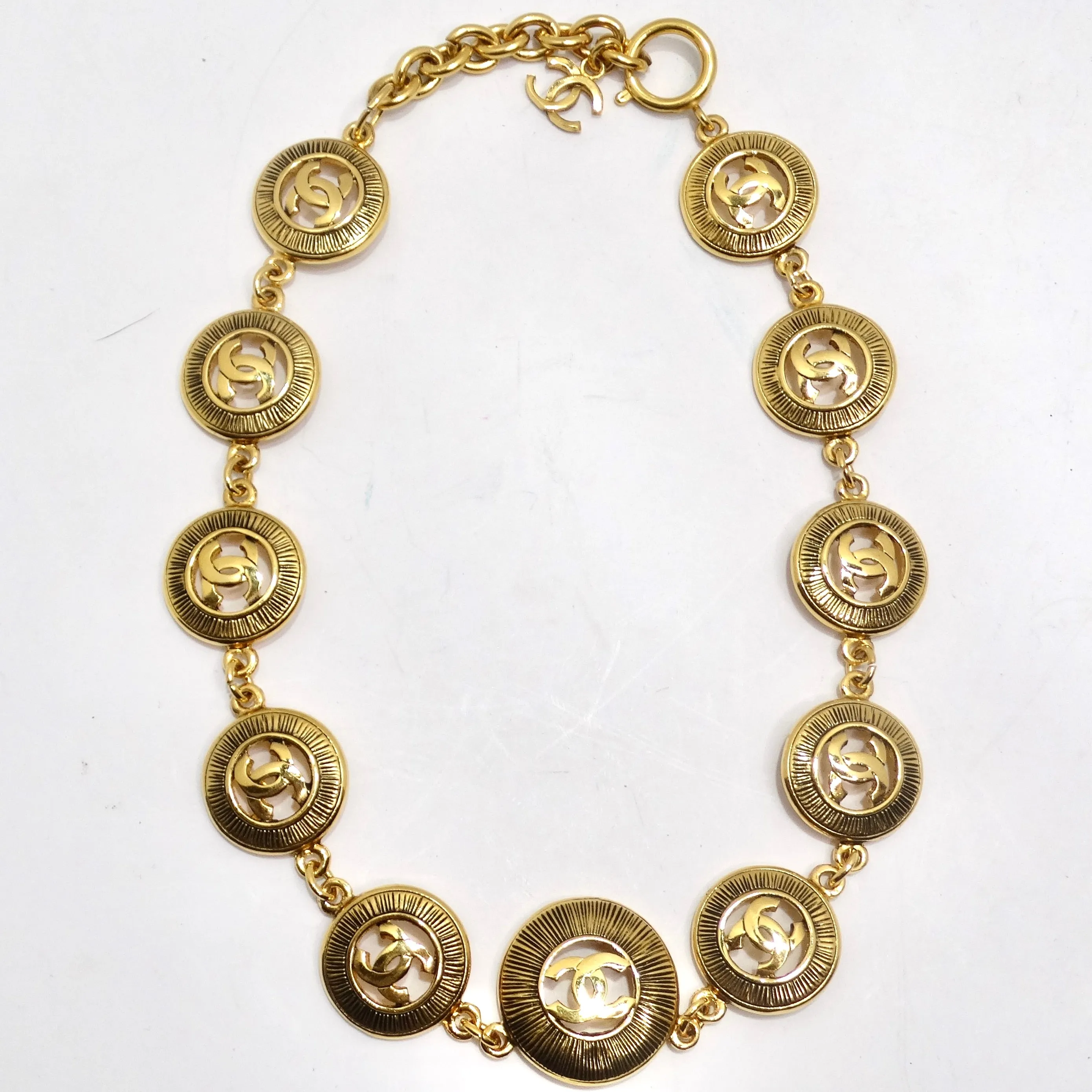 Chanel 1980s Logo Medallion Necklace
