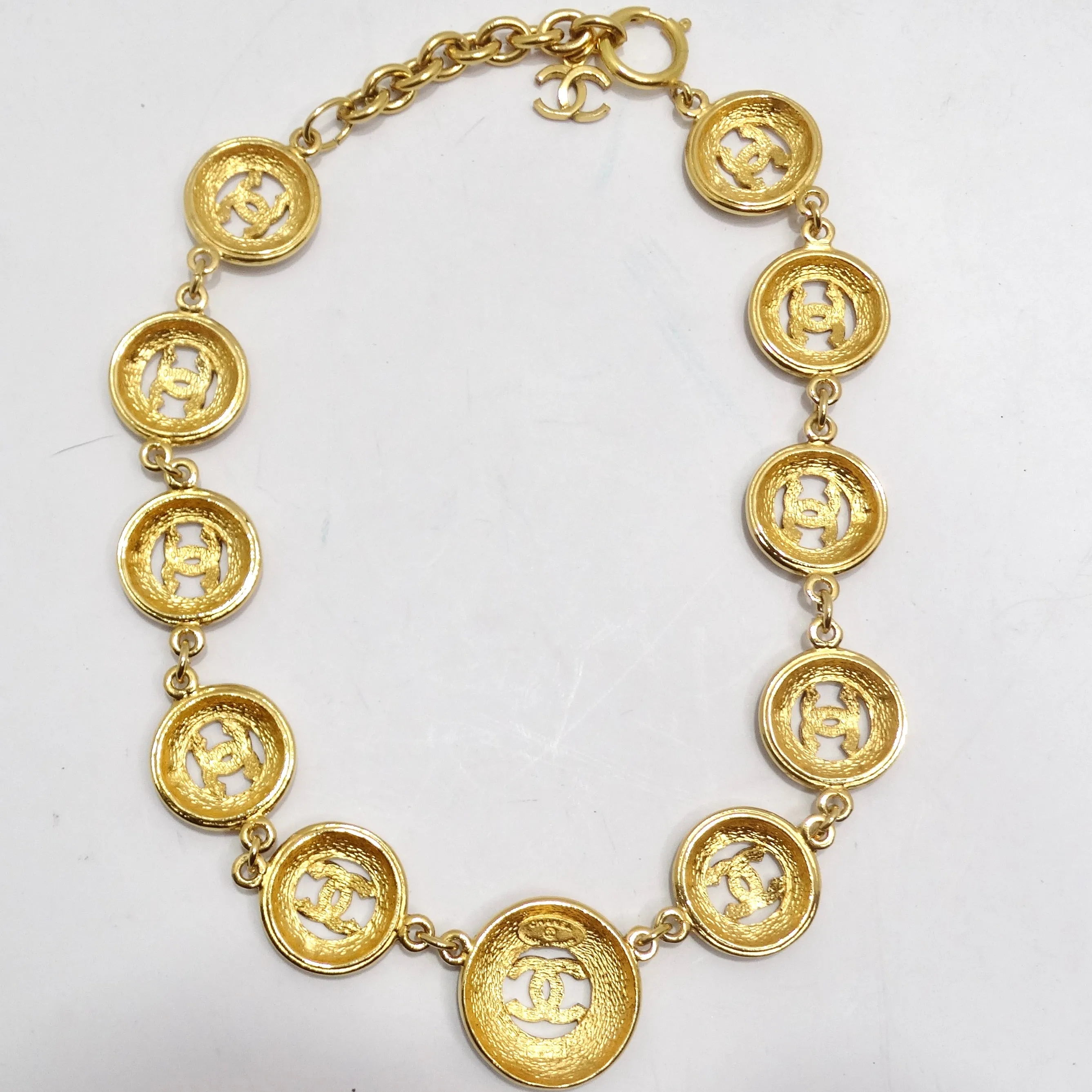 Chanel 1980s Logo Medallion Necklace