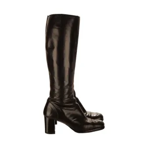 Chanel Black Logo Boots