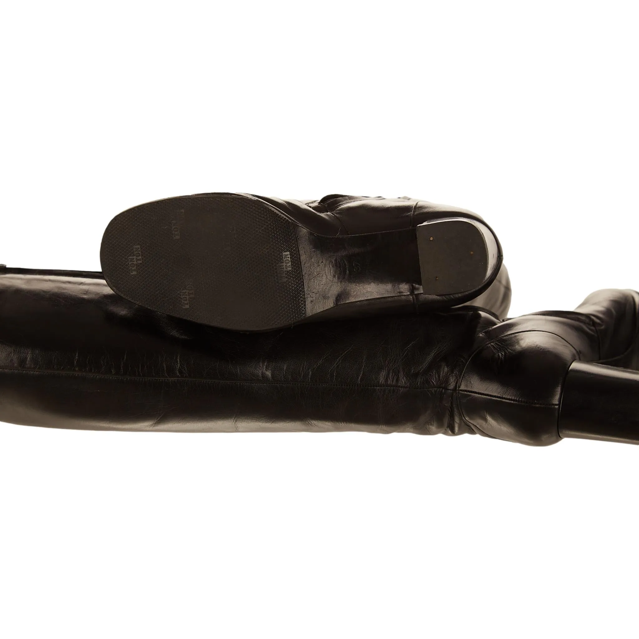 Chanel Black Logo Boots