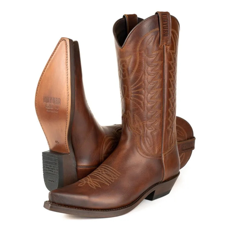 Cowboy Boots for Women and Men Handcrafted Brown Leather 1920 FR Texans