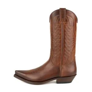 Cowboy Boots for Women and Men Handcrafted Brown Leather 1920 FR Texans