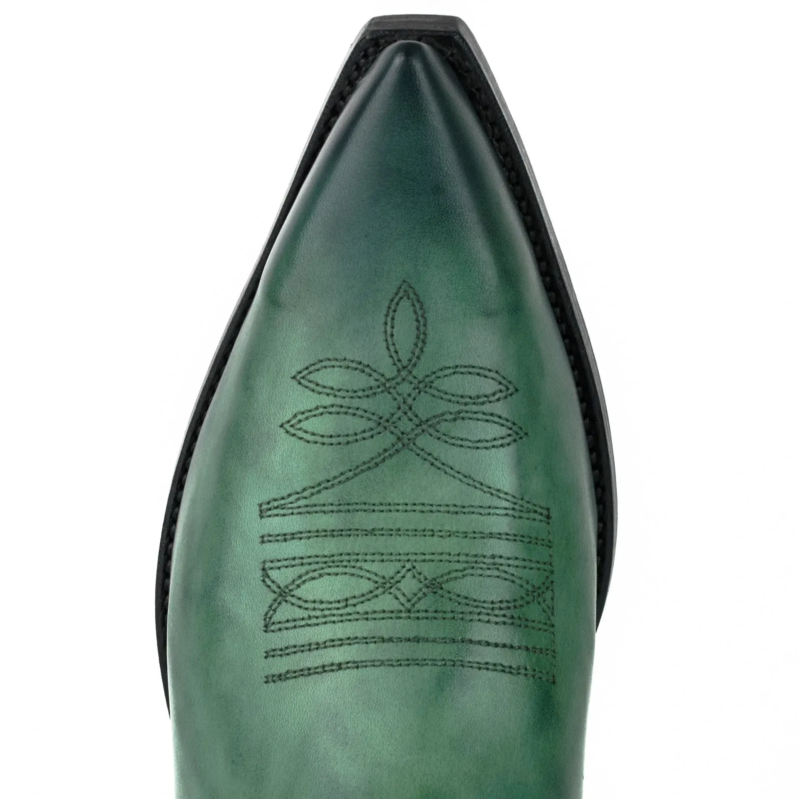 Cowboy Boots for Women and Men Handcrafted Green Leather 1920s Texans