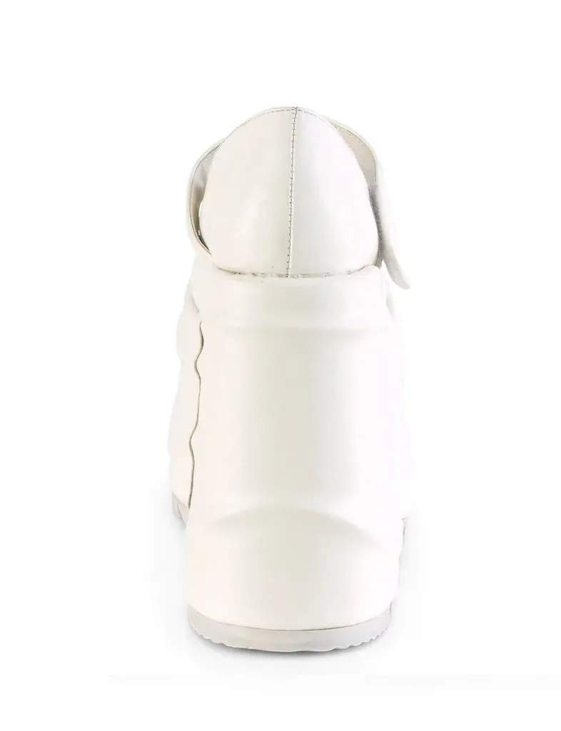 DEMONIA WAVE-32 - WHITE VEGAN LEATHER ✰ PRE ORDER ✰