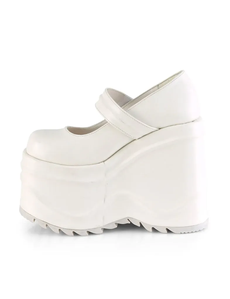 DEMONIA WAVE-32 - WHITE VEGAN LEATHER ✰ PRE ORDER ✰