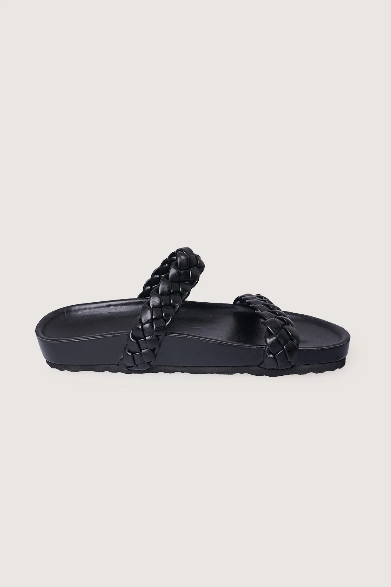 Double Strap Braided Sliders