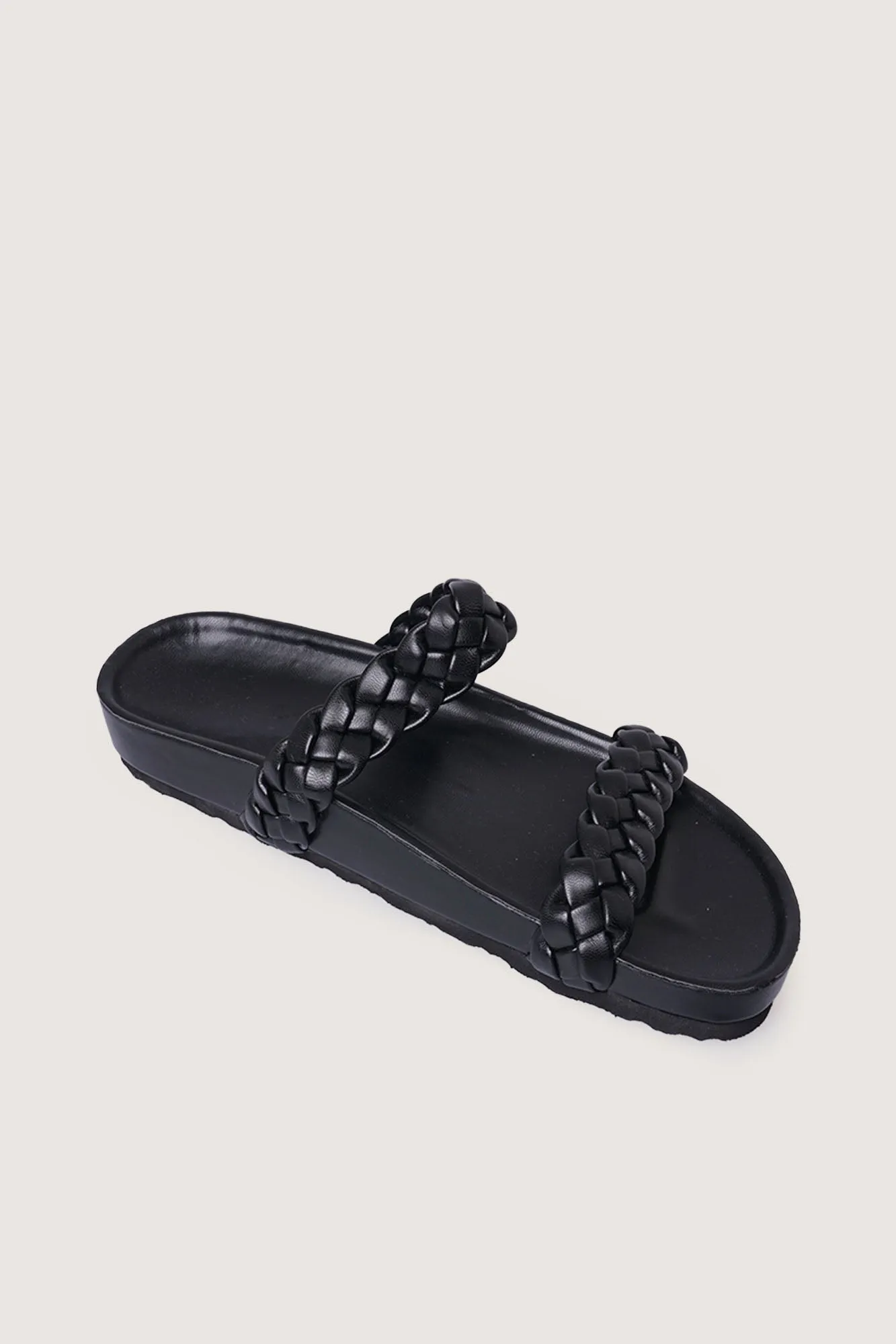 Double Strap Braided Sliders