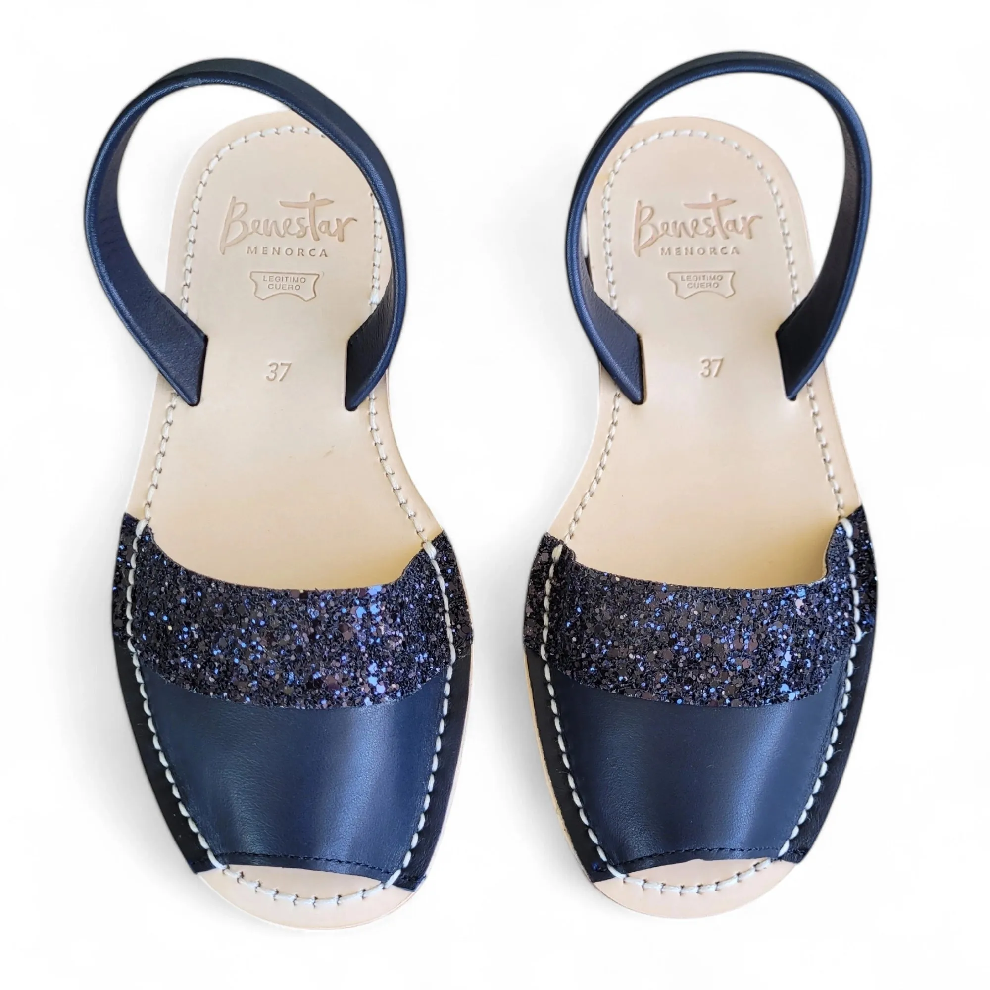 Duo Navy & Glitter Avarca Sandals