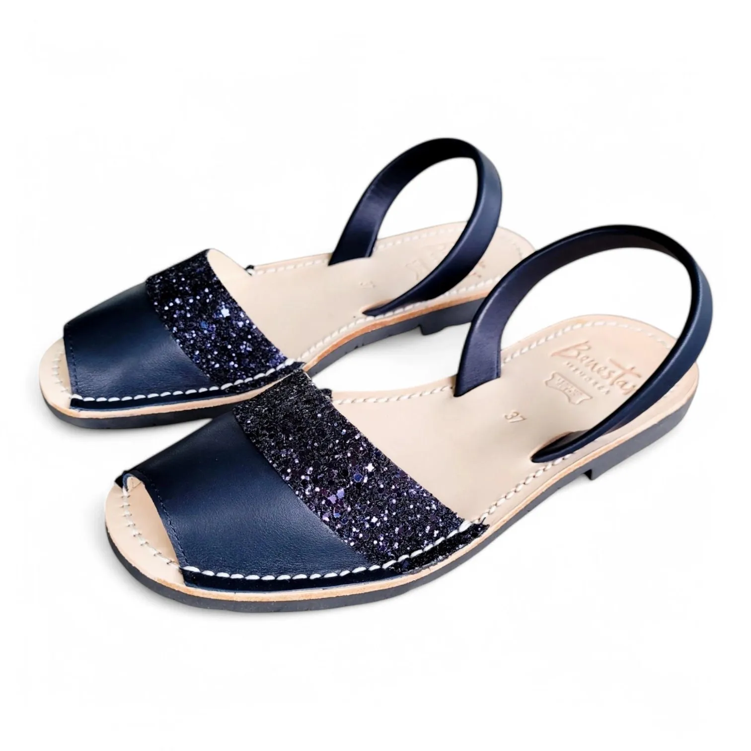 Duo Navy & Glitter Avarca Sandals