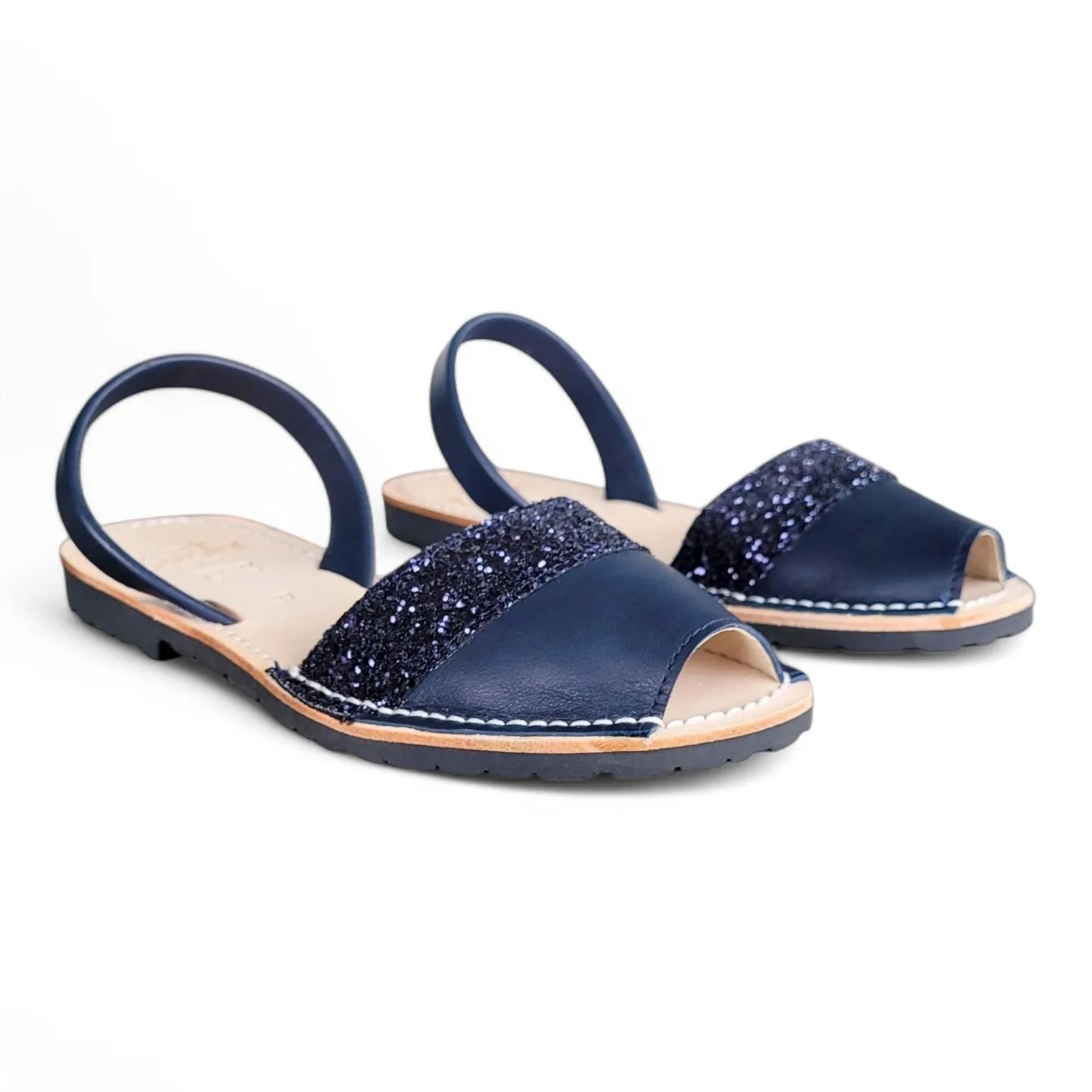 Duo Navy & Glitter Avarca Sandals