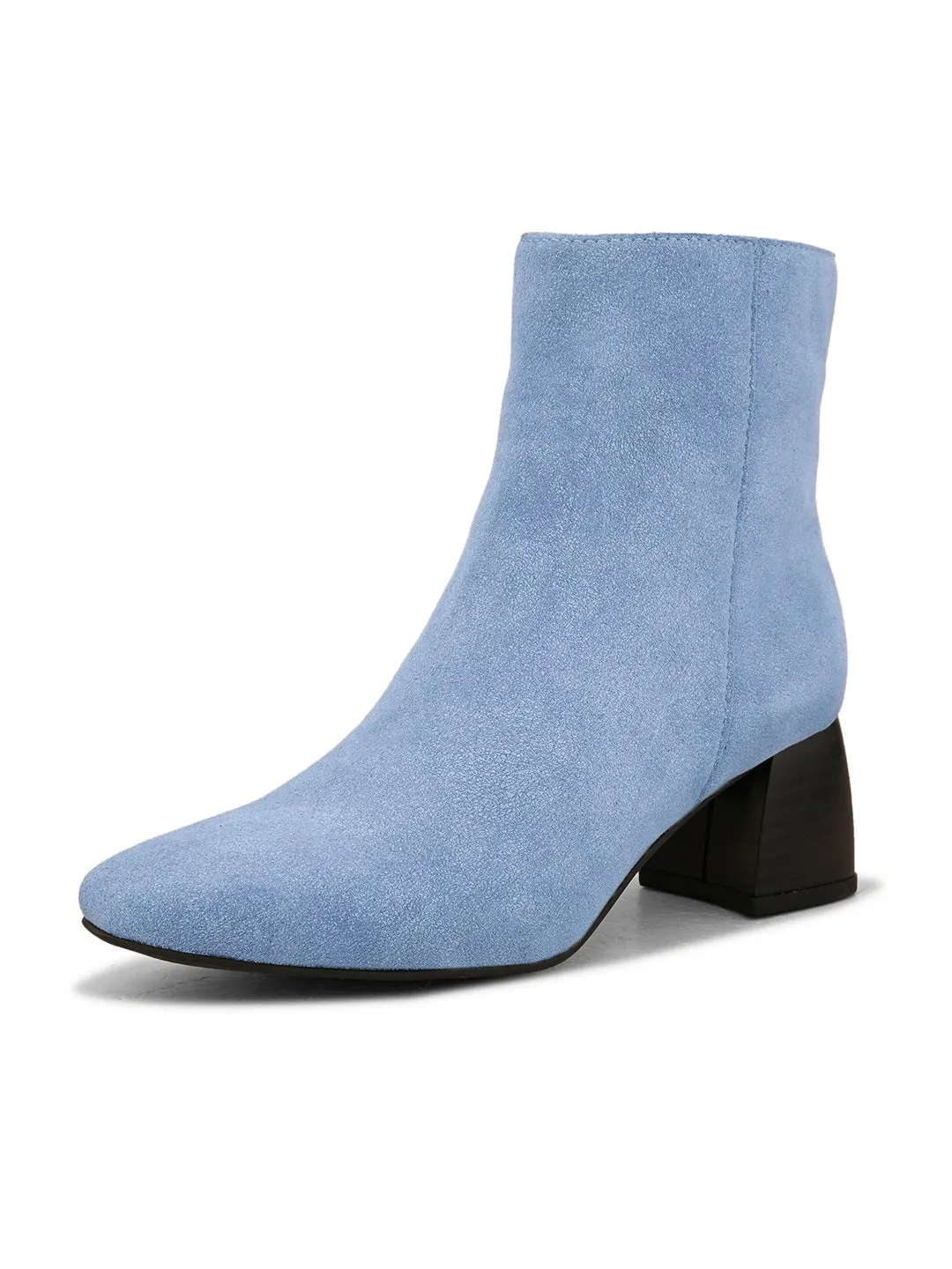EL PASO Women Blue Faux Leather Casual Chelsea Boots