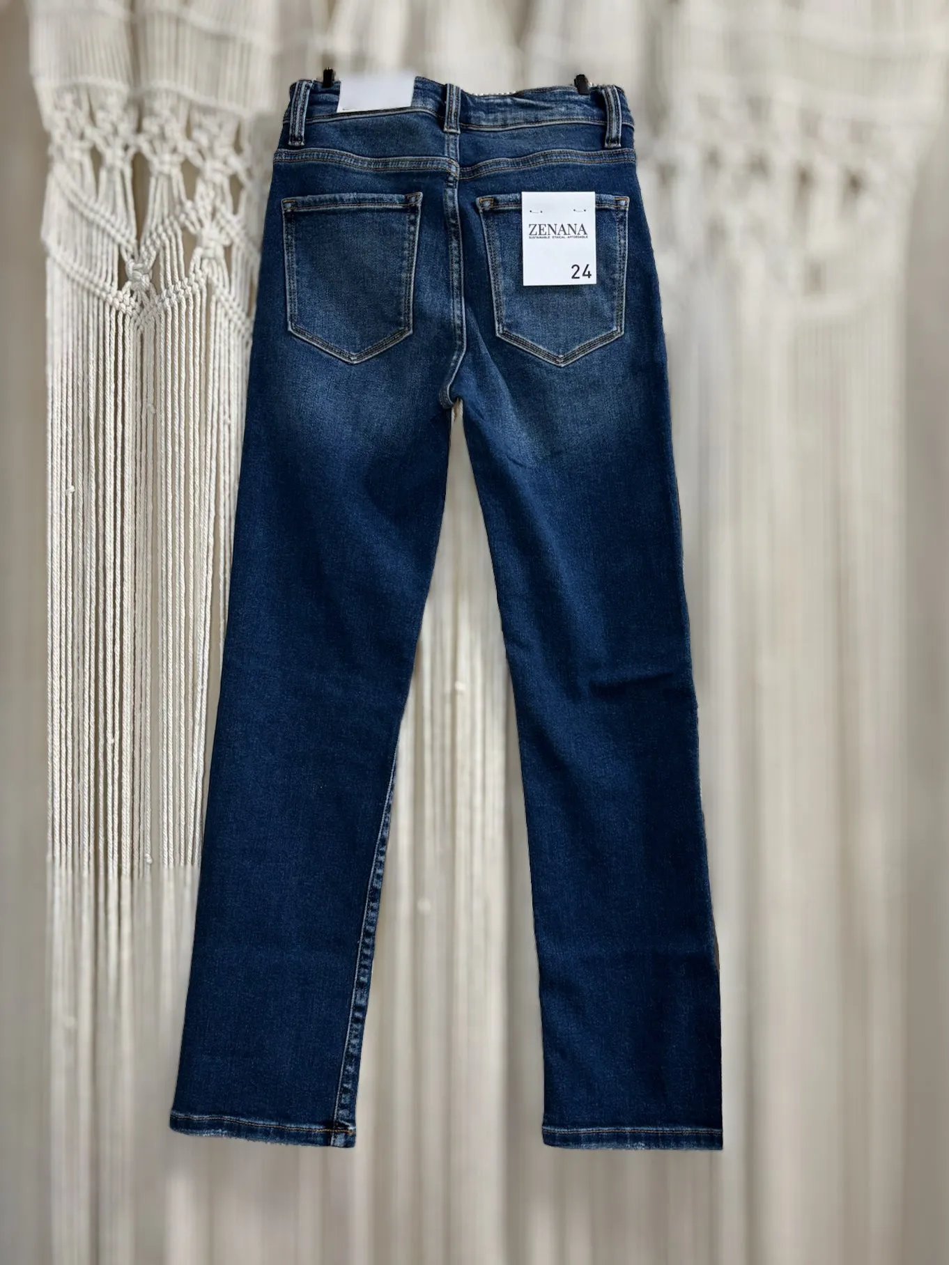 Emma Raw Hem Straight Leg Cropped Jeans