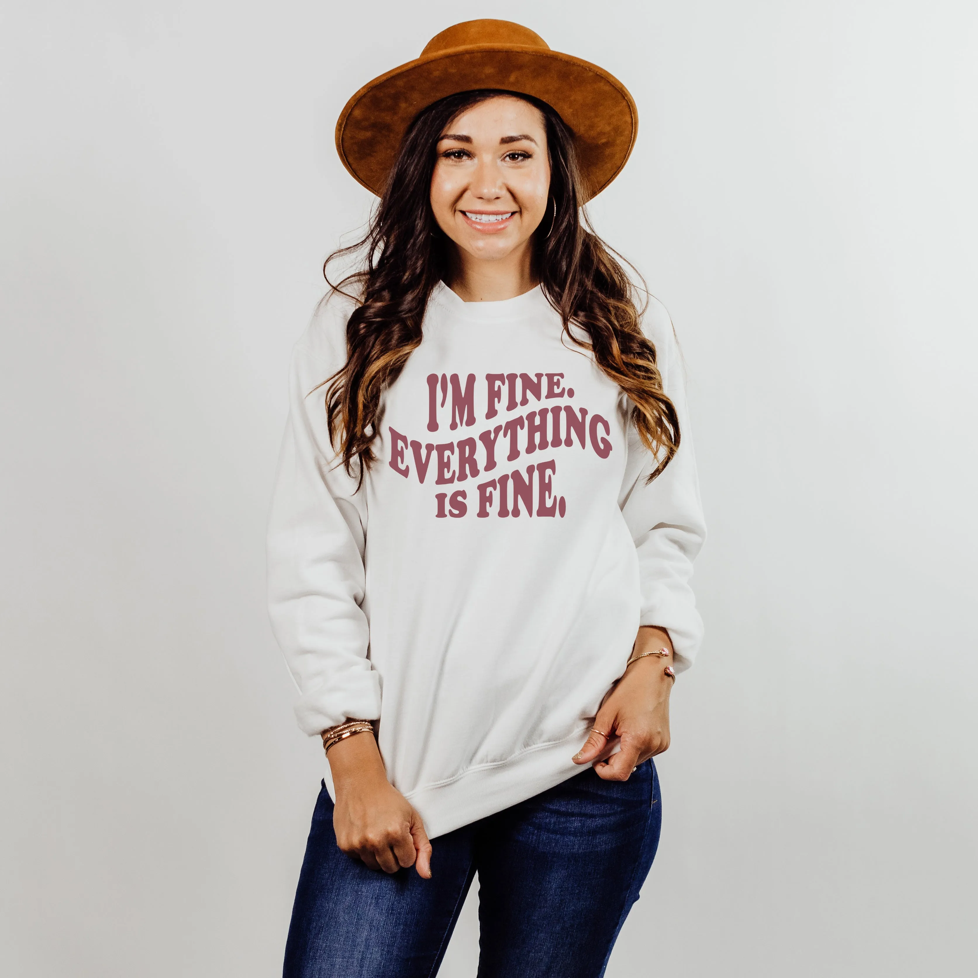 EVERYTHING IS FINE CREWNECK SWEATSHIRT