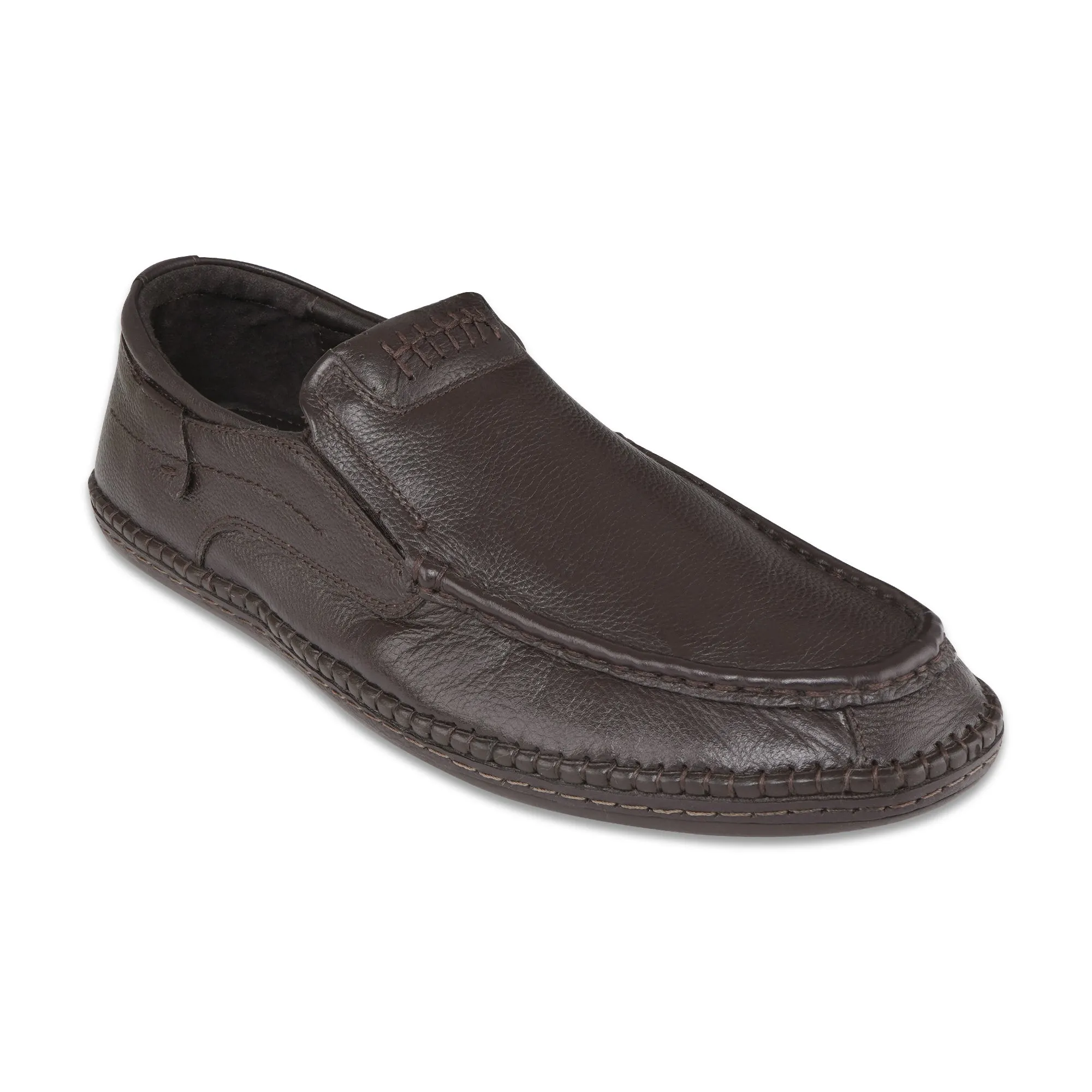Ezok Men Brown Casual Leather Shoes For Men