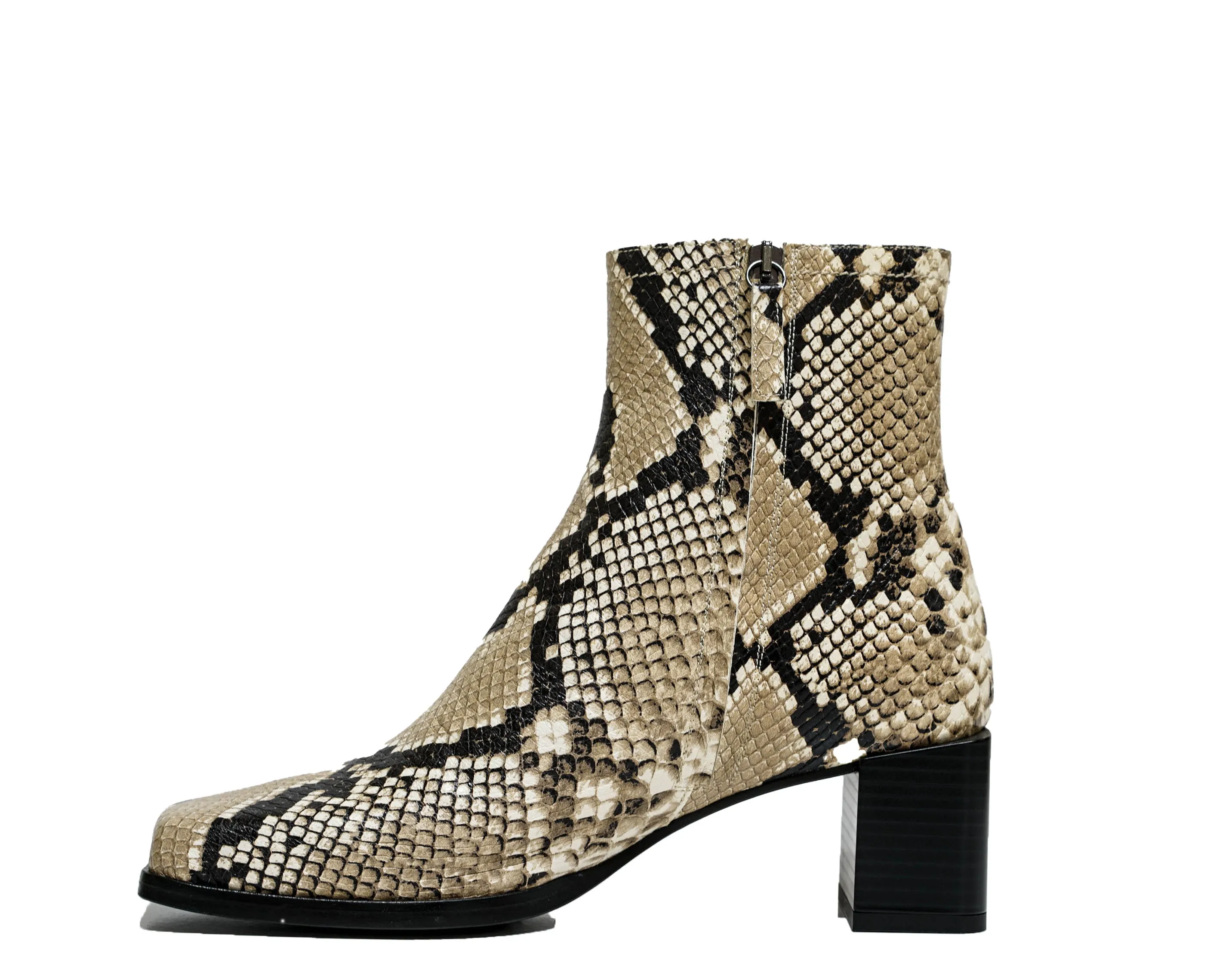 Fabio Rusconi Women’s Leather Camel Print Zip Boots Steph 30% off