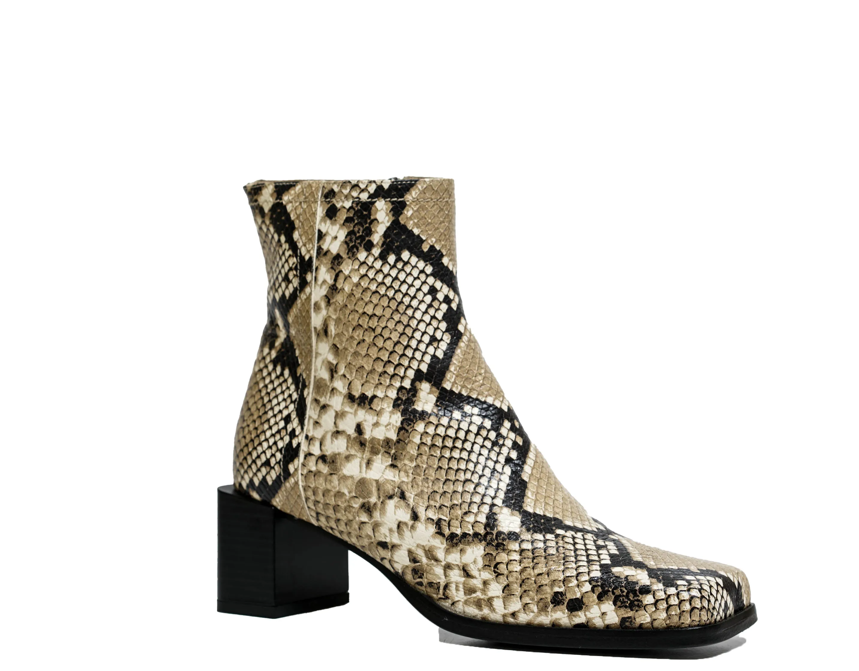 Fabio Rusconi Women’s Leather Camel Print Zip Boots Steph 30% off