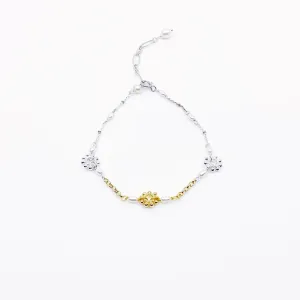 Gold and Silver Pearl Bracelet